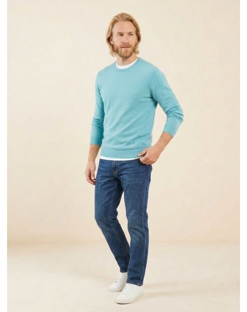 Maglione girocollo blu Nachron 100% Cashmere