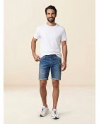 Destroy mittelblaue Jeansshorts