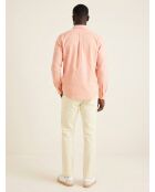 Chemise Slim Alpha Icon à rayures orange