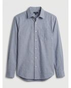 Chemise Slim Alpha Icon imprimée  bleue
