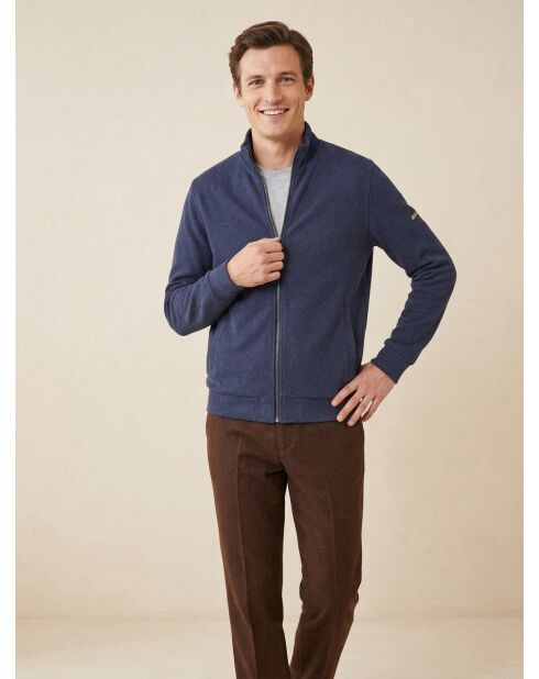 Blouson en jersey bleu moyen