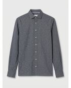 Chemise Slim Fit à imprimé fantaisie bleu foncé