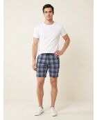 Karierte Shorts in Beerenblau/Marineblau