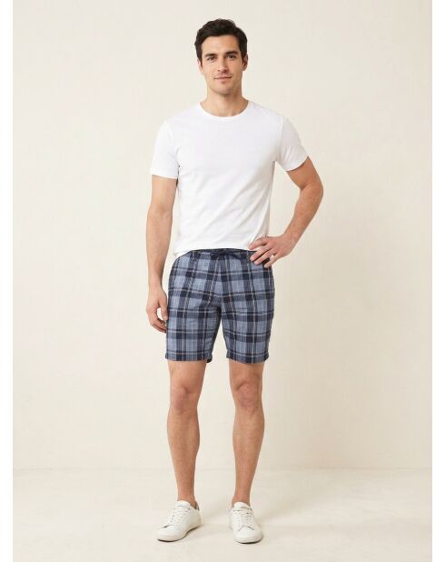 Karierte Shorts in Beerenblau/Marineblau