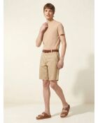 Bermuda Regular Fit Kumoti imprimé beige