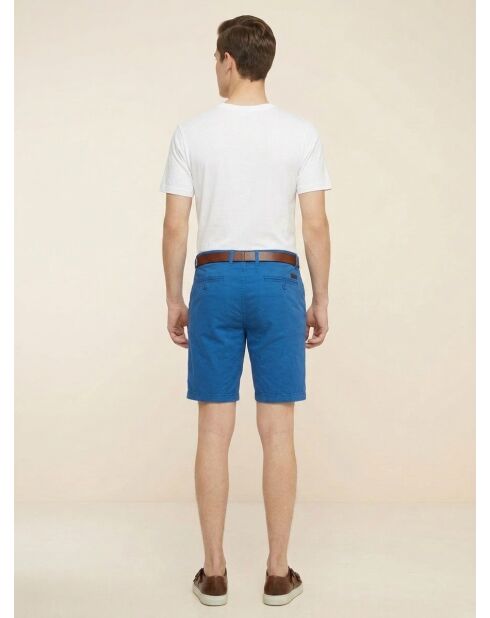 Pantaloncini chino slim blu Popplin