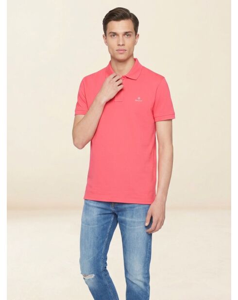 Polo droit rose vif