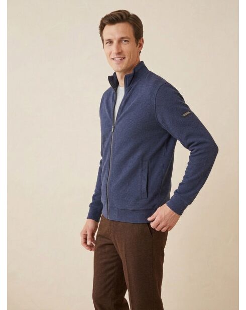 Giacca in jersey blu medio