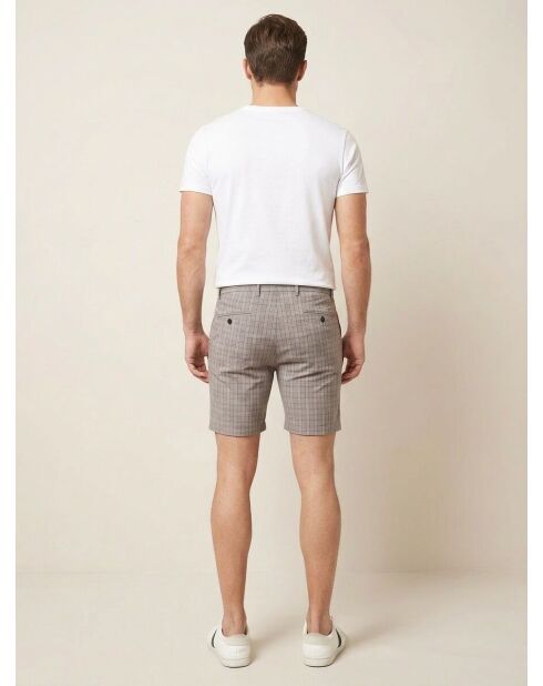 Bobby braun/blau karierte Shorts