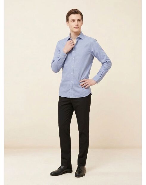 Chemise Slim Fit Valise imprimée bleue