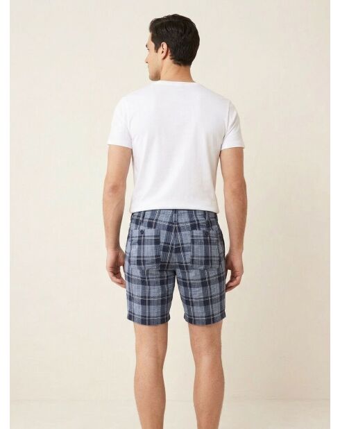 Karierte Shorts in Beerenblau/Marineblau