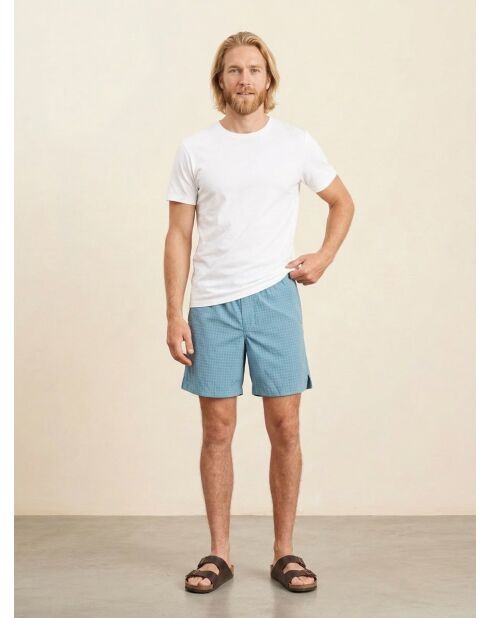 Pantaloncini Pozy con piccoli quadretti blu