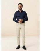 Ecru jeans met slanke pasvorm, uni