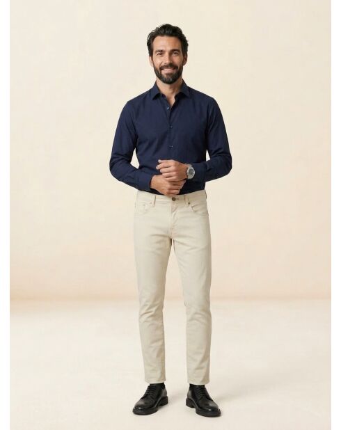 Jean Slim Fit Uni écru