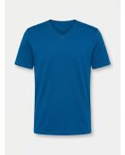 Sishev vintage blauw t-shirt van biologisch katoen met V-hals