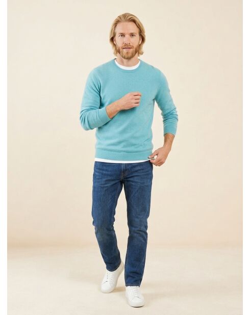 Maglione girocollo blu Nachron 100% Cashmere
