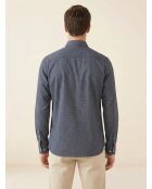 Chemise Slim Fit à imprimé fantaisie bleu foncé