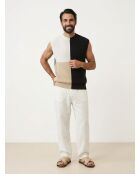 Pull 100% Lin Sans manches multicolore