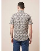 Chemise slim imprimée Sander beige/multicolore