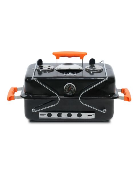 Schwarzer tragbarer Grill - 51x31,5x37,5 cm