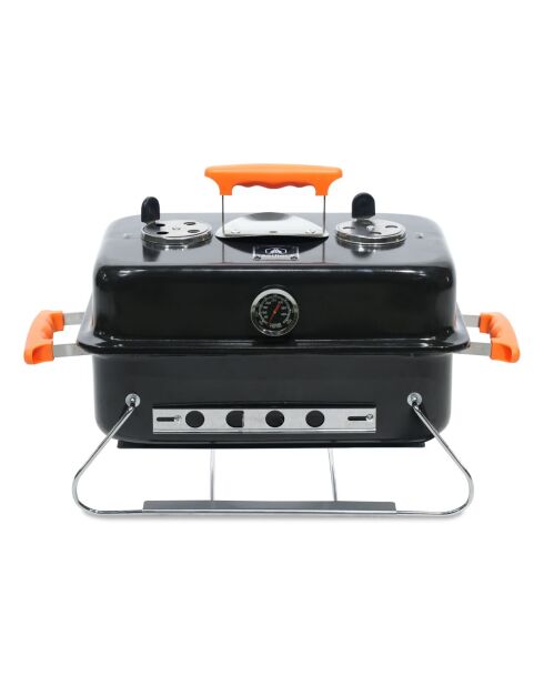 Schwarzer tragbarer Grill - 51x31,5x37,5 cm