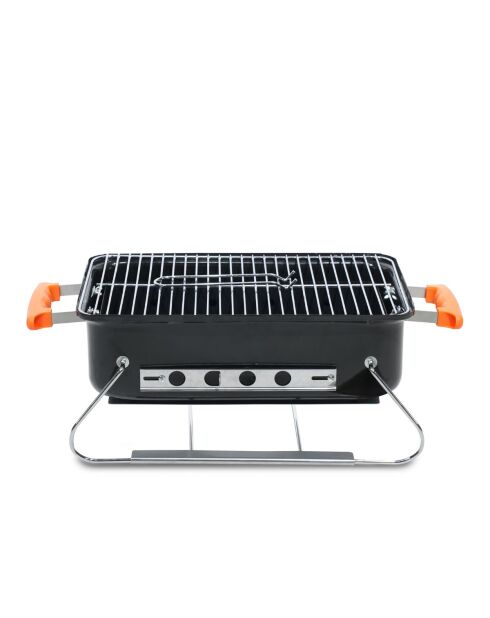 Schwarzer tragbarer Grill - 51x31,5x37,5 cm