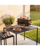 Schwarzer tragbarer Grill - 51x31,5x37,5 cm