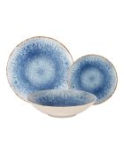 Rivage Azur, 18-teiliges Tafelset aus Porzellan, blau