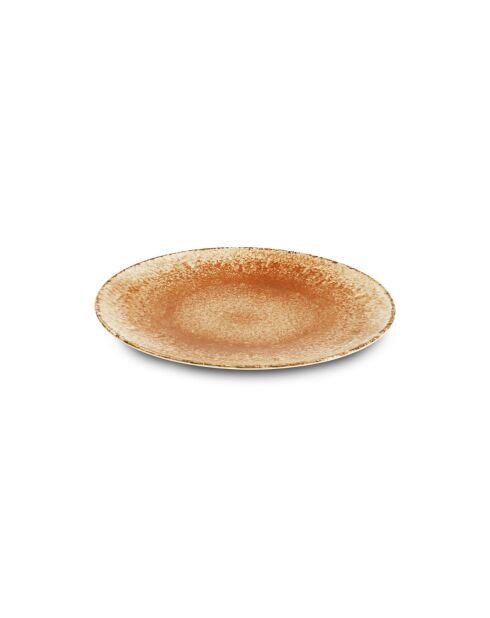 Service de table 18 pièces en porcelaine Rivage Sable jaune