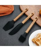 Juego de utensilios de pastelería Sève plateado/negro de 3 piezas