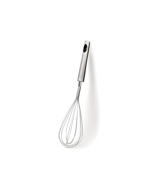 Batidor de utensilios de acero inoxidable plateado, 33 cm