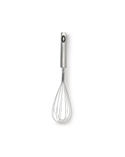 Batidor de utensilios de acero inoxidable plateado, 33 cm