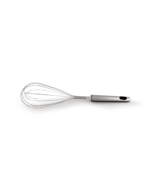 Batidor de utensilios de acero inoxidable plateado, 33 cm