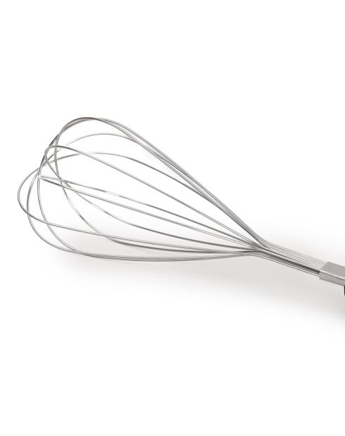Batidor de utensilios de acero inoxidable plateado, 33 cm
