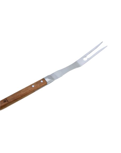 Set de 2 utensilios de barbacoa con cuchillo y tenedor Sève silver - 42/42,5 cm
