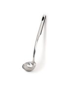 Cucharón para utensilios de acero inoxidable plateado, 34 cm