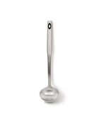 Cucharón para utensilios de acero inoxidable plateado, 34 cm