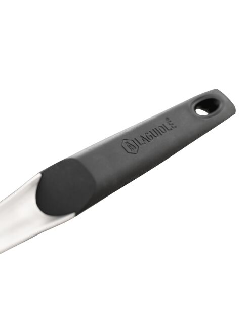 Cucharón para utensilios de acero inoxidable plateado, 34 cm