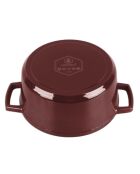 Casseruola rotonda MasseIron Merlot bordeaux/nera in ghisa - 25 x 11,5 cm