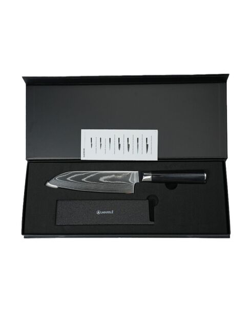 Core Damast Santokumesser mit Holster - 29 cm