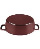 Cacerola MasseIron Merlot ovalada de hierro fundido burdeos y negro, 33 x 26 x 12,5 cm