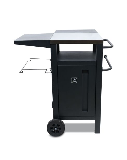 Chariot de BBQ avec rangement avec housse deprotection noir - 85.2x54.5x90.5 cm