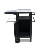 Chariot de BBQ avec rangement avec housse deprotection noir - 85.2x54.5x90.5 cm