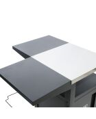 Chariot de BBQ avec rangement avec housse deprotection noir - 85.2x54.5x90.5 cm
