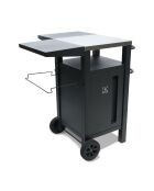 Chariot de BBQ avec rangement avec housse deprotection noir - 85.2x54.5x90.5 cm
