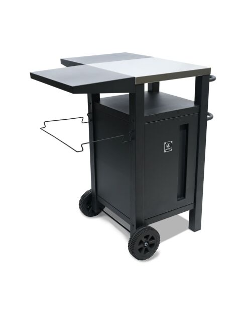 Chariot de BBQ avec rangement avec housse deprotection noir - 85.2x54.5x90.5 cm