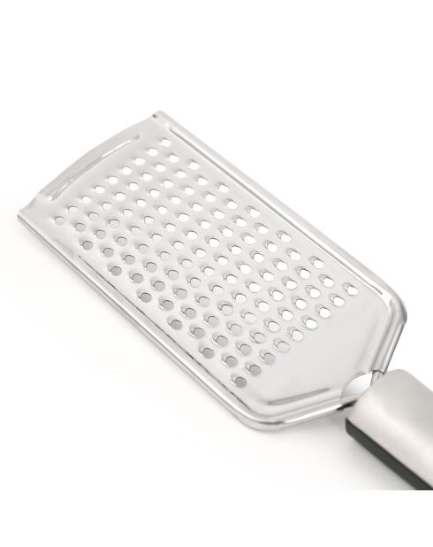 Rallador de 25 cm, utensilio de acero inoxidable bañado en plata y 1,5 mm