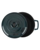Cacerola redonda MasseIron Emerald de hierro fundido azul/negro, 25 x 11,5 cm