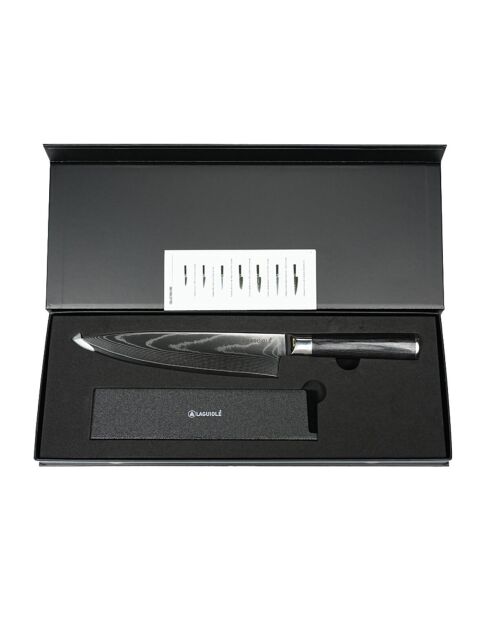 Couteau chef Core damas avec étui noir - 32.5 cm