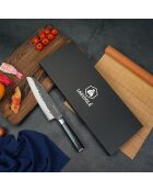 Couteau santoku avec étui sen noir - 31.7 cm
